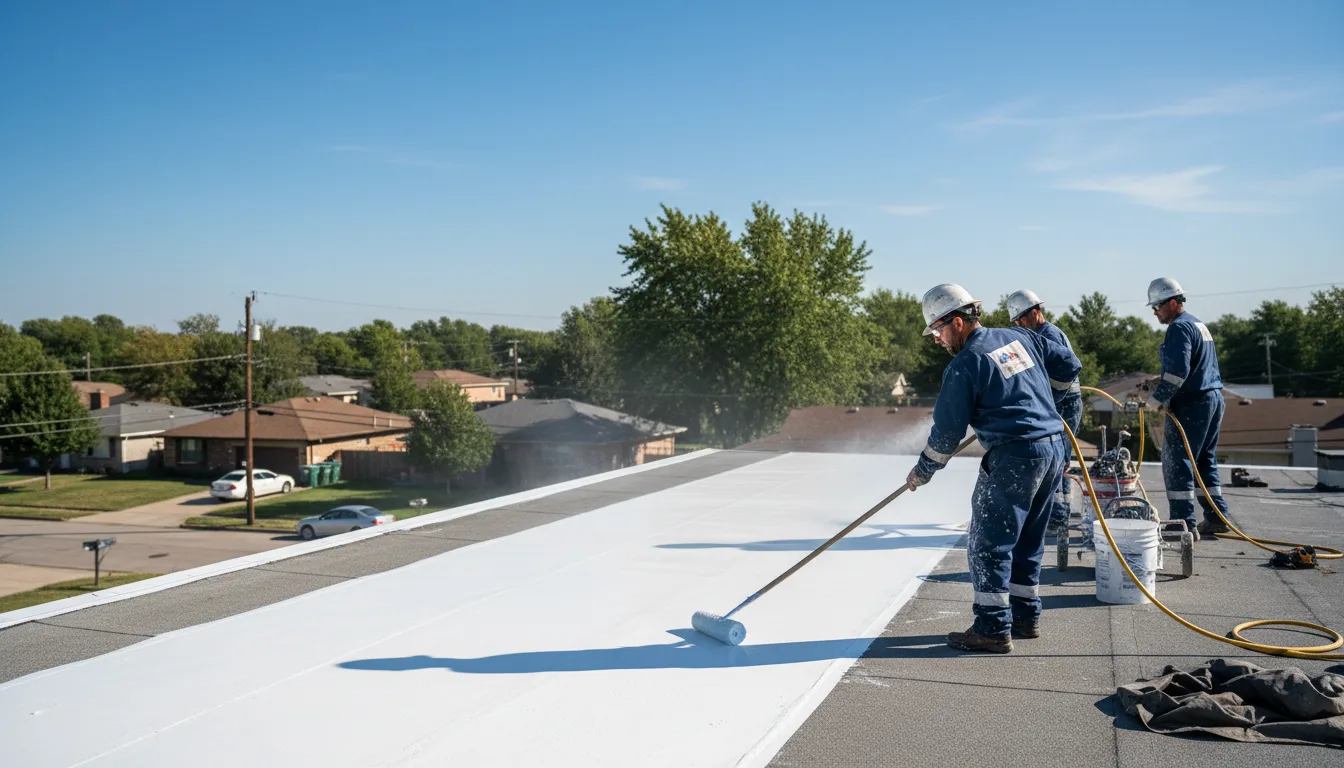 Commercial roof coating in Portis, KS near me
